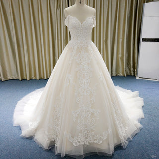 off-the-shoulder-a-line-lace-appliqued-wedding-dress