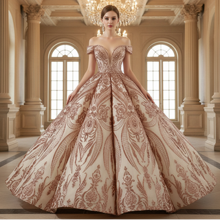 Elegant Off The Shoulder Sequin Ball Gown Sparky Quinceanera Dress