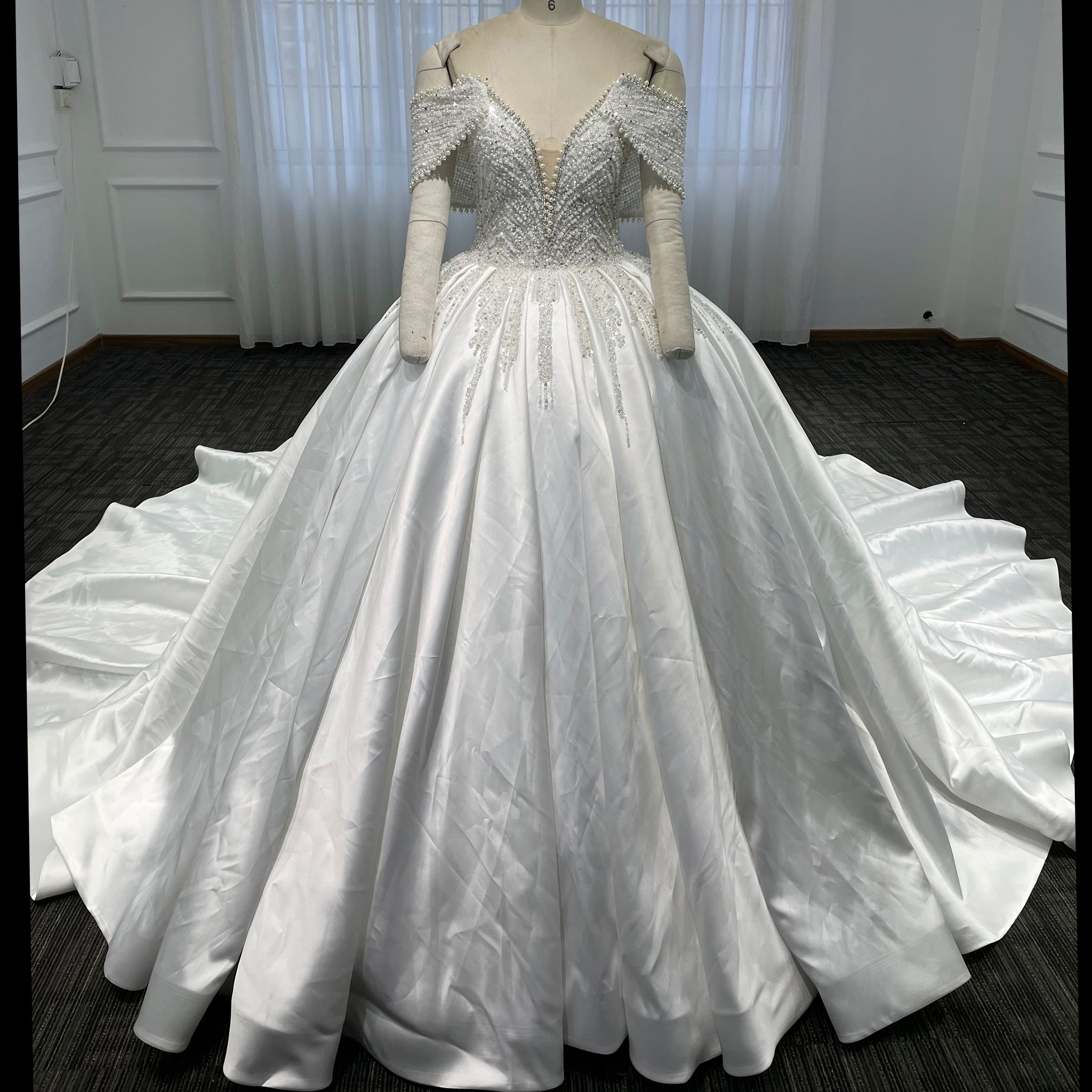 Puffy Wedding Dresses & Big Poofy Gowns with Off the Shoulder White / 26W Puffy Wedding Dresses & Big Poofy Gowns with Off the Shoulder White / 26W