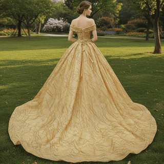 Off The Shoulder Sweetheart Ball Gown Sparky Quinceanera Prom Dresses - Rosymae