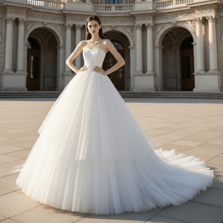 Outdoor / Garden Bridal Gown Strapless Wedding Dress for Bride - Rosymae