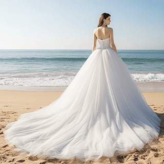 Outdoor / Garden Bridal Gown Strapless Wedding Dress for Bride - Rosymae