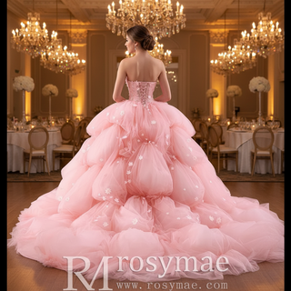 Puffy Skirt Ball Gown Pink Quinceanera Dress for Special Occasion