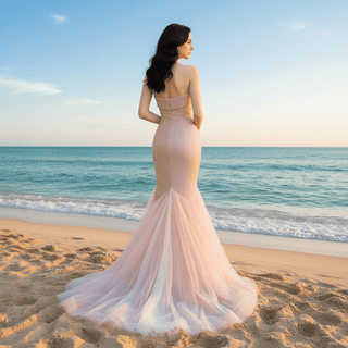 Pink Mermaid & Tight Prom Dresses Evening Gowns with Sequins - Rosymae