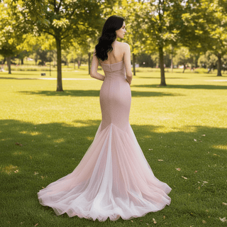 Pink Mermaid & Tight Prom Dresses Evening Gowns with Sequins - Rosymae