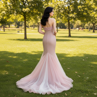 Pink Mermaid & Tight Prom Dresses Evening Gowns with Sequins