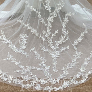 Classic Simple Vneck Fit and Flare Wedding Dress with Low Open Back