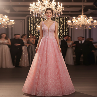 Pink Tulle Prom Dress