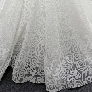 Western Unique Lace Romantic Bohemian Wedding Dress with Vneck