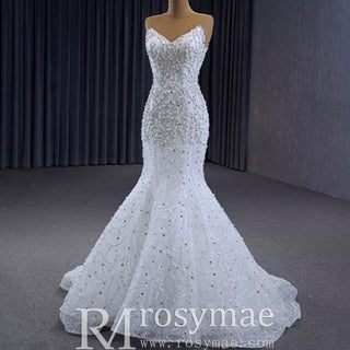 Popular Design 2 in 1 Mermaid Wedding Dress with Detachable Train - Rosymae