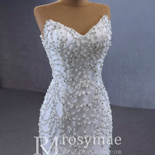 Popular Design 2 in 1 Mermaid Wedding Dress with Detachable Train - Rosymae