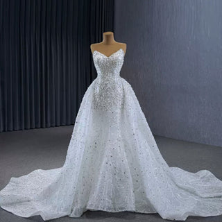 Popular Design 2 in 1 Mermaid Wedding Dress with Detachable Train - Rosymae