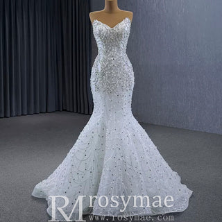 Popular Design 2 in 1 Mermaid Wedding Dress with Detachable Train - Rosymae