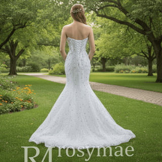 Popular Design 2 in 1 Mermaid Wedding Dress with Detachable Train - Rosymae