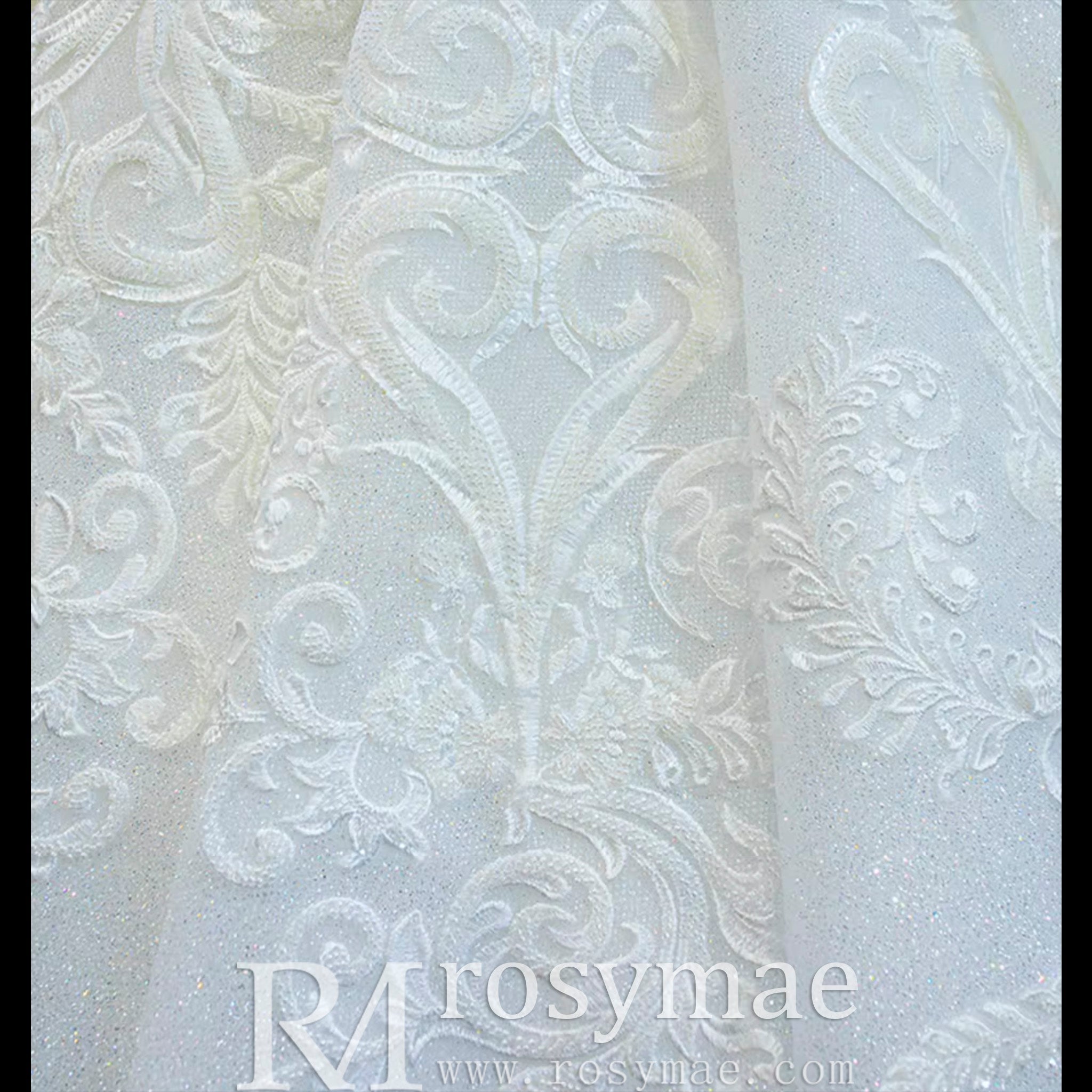 Popular Off the Shoulder Lace Ball Gown Wedding Dress - Rosymae