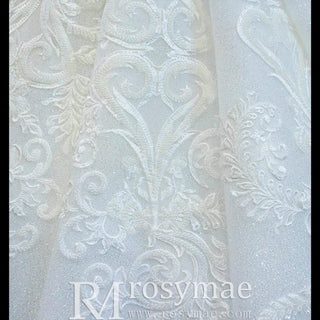 Popular Off the Shoulder Lace Ball Gown Wedding Dress - Rosymae