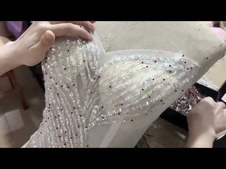 Luxury Spaghetti Straps Ball Gown Wedding Dress with Detachable Cape