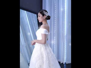 Off the Shoulder Sheath Ruched Wedding Dress with Overskirt