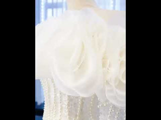 Mermaid Ruffle Wedding Dress with Off the Shoulder Long Sleeves