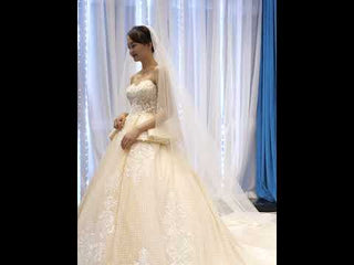 Strapless Champagne Sweetheart Ball Gown Wedding Dress