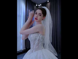 Luxury Sweetheart Neckline Ball Gown Wedding Dress Sheer Bodice