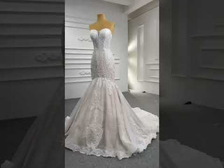 Vintage Mermaid Lace Wedding Dress with High Neck Cape