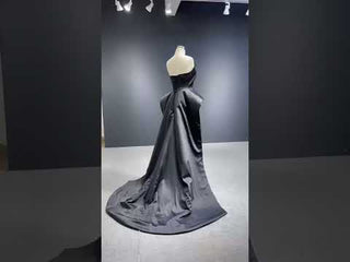 Unique Design Vintage Black Overskirt Jumpsuits for Wedding Party