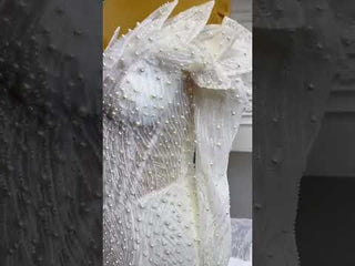 Off the Shoulder Mermaid Wedding Dress with Long Sleeves