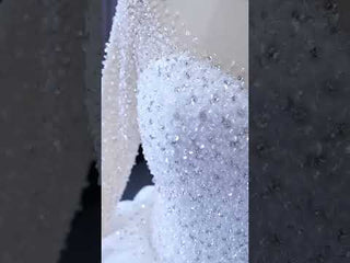 Long Sleeve Ball Gown Wedding Dress Princess Bridal Gown