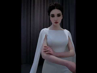 High-end Unique Ruffles Trumpet Wedding Dress With Long Sleeve