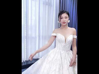 High-end Beading Sequins Puffy Wedding Dress Ball Gown Bridal Gown