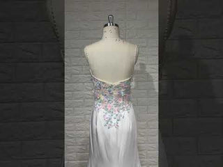 Elegant Women Colorful Mermaid Wedding Dress with Spaghetti Strap