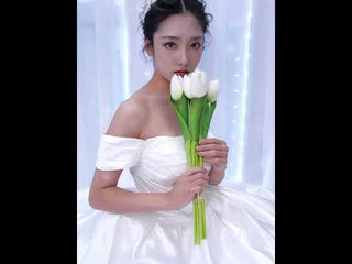 Off Shoulder Satin Wedding Gown Simple Classy Wedding Dress