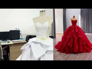 2 in 1 Quinceanera Dresses Organza Ball Gown Flower Luxury Party Gowns