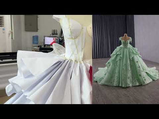 Light Green Quinceanera Dress Sweet 15 with 3D Flowers