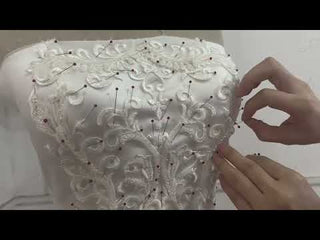 Elegant Mermaid Wedding Dress with Ruffled Cape