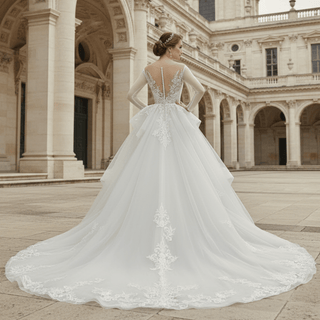 Princess Long Sleeve Ballgown Wedding Dresses & Bridal Gowns - Rosymae