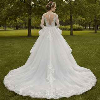Princess Long Sleeve Ballgown Wedding Dresses & Bridal Gowns - Rosymae