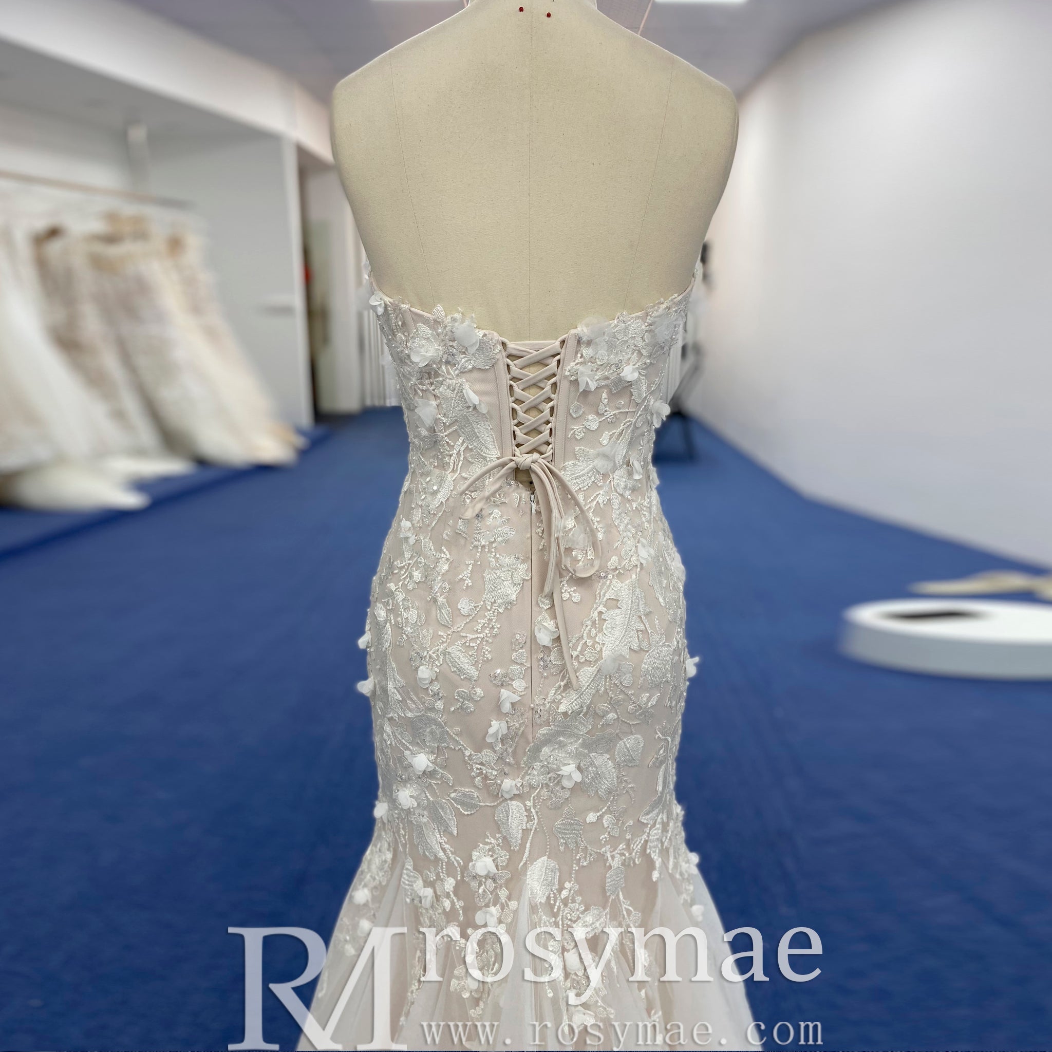 Princess Off the Shoulder Tulle Lace Wedding Dress - Rosymae