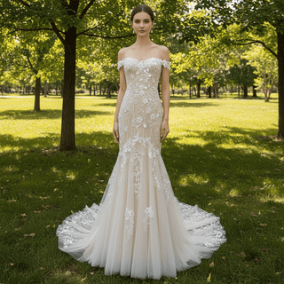 Princess Sweetheart Fit and Flare Wedding Dress with Wide Strap - Rosymae