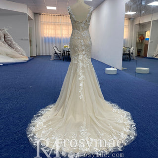 Princess Sweetheart Fit and Flare Wedding Dress with Wide Strap - Rosymae
