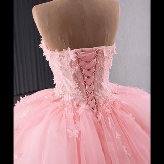 Puffy Skirt Ball Gown Pink Quinceanera Dress for Special Occasion - Rosymae