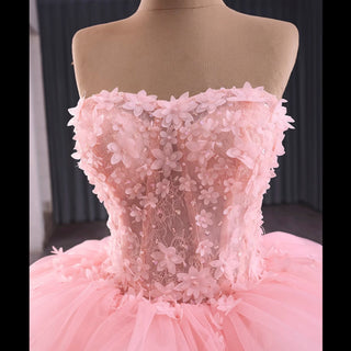 Puffy Skirt Ball Gown Pink Quinceanera Dress for Special Occasion - Rosymae