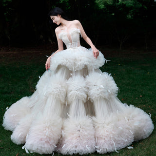 Multi-Level Tulle Wedding Dress