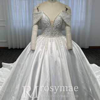 Puffy Wedding Dresses & Big Poofy Gowns with Off the Shoulder - Rosymae