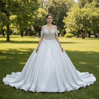 Puffy Wedding Dresses & Big Poofy Gowns with Off the Shoulder - Rosymae