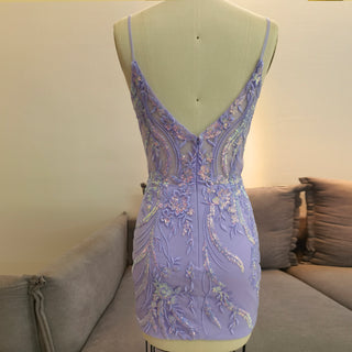 Elegant Above Knee Length Cocktail Dresses with Spaghetti Straps