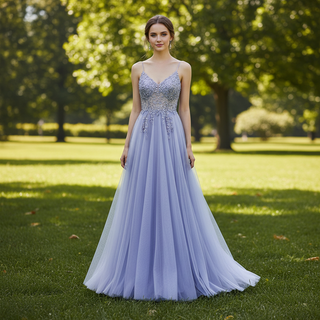 Spaghetti Straps Mother of The Bride Dress With High Slit