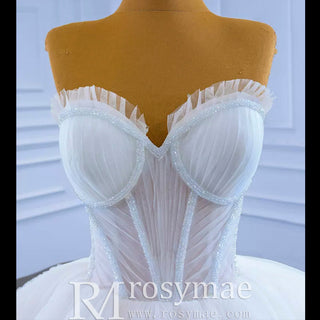 Quinceanera Celebrity Dress Tulle Sweet 16 Ball Gown Wedding Dress - Rosymae