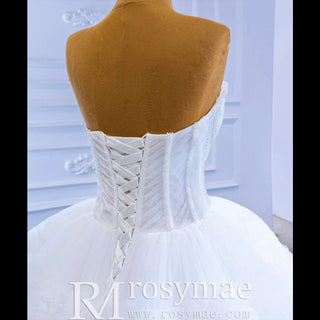 Quinceanera Celebrity Dress Tulle Sweet 16 Ball Gown Wedding Dress - Rosymae